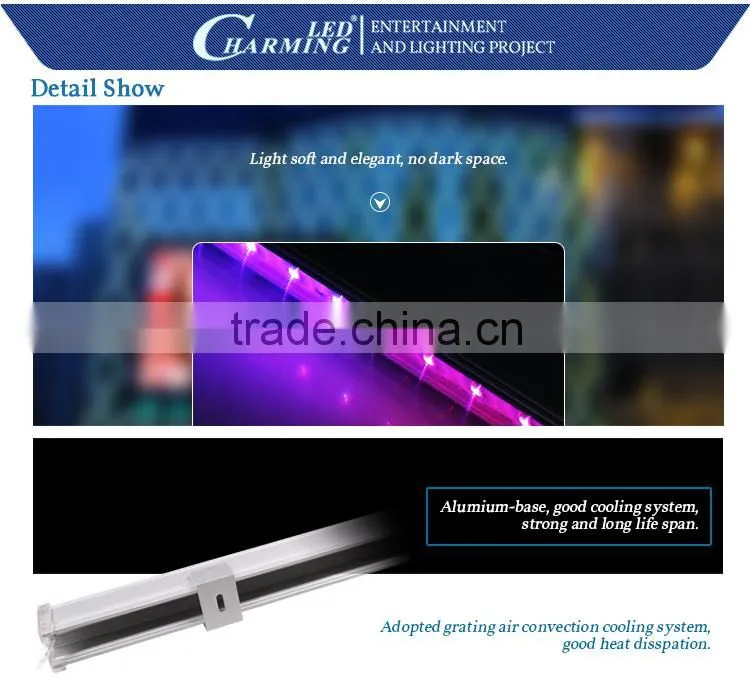 wholesale price outdoor waterproof full color smd led tube light wall decoration