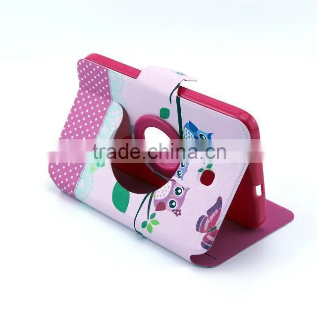 Owl pattern Leather Case for Samsung Galaxy Tab 3 Lite T110