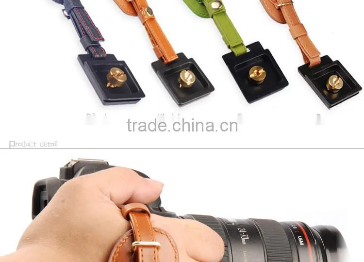Colorful leather camera wrist hand straps