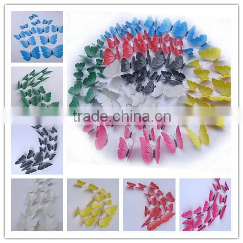 12 pcs butterflies Home Decor Sticker Art Design Decal Wall Stickers Room Decorations 3D Butterfly