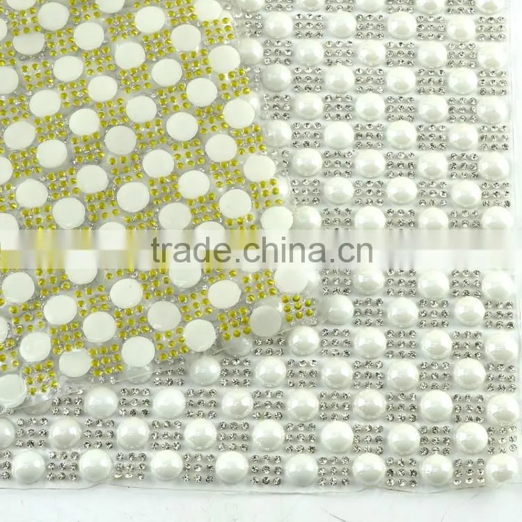 Cheaper Price Wholesale Iron-on Ceramic Rhinestone Trimming Mesh Rolls, Cramic Stone Sheets Roll Net for Fashion Bag