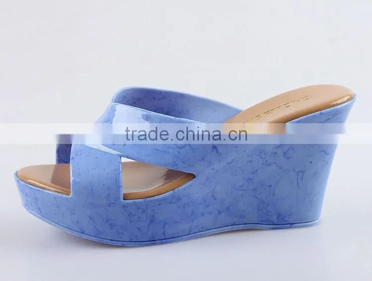 2015 New Wedges Slippers Waterproof Slippers Summer Fish Mouth Female Wedge Slippers