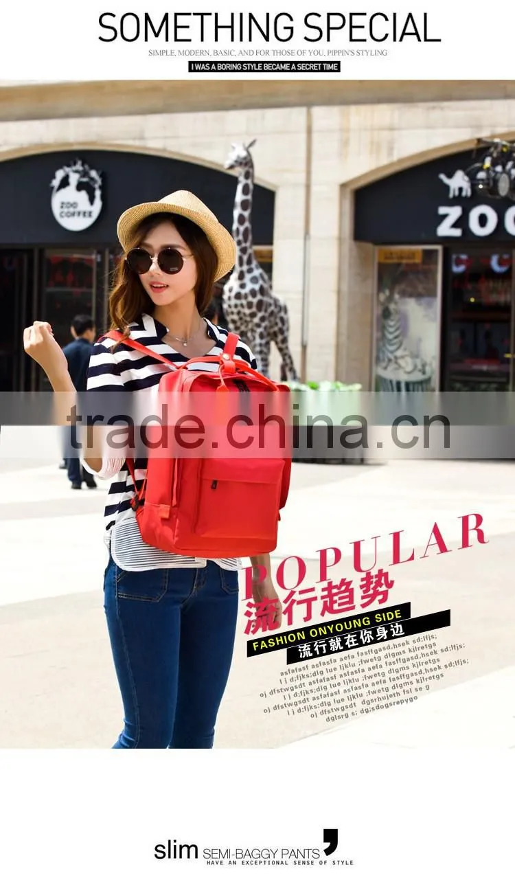 Custom Colorful Fashion Korean unisex backpacl school bag