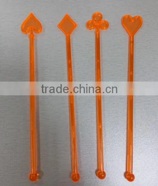 Cocktail drinking poker stirrer swizzle stirrer