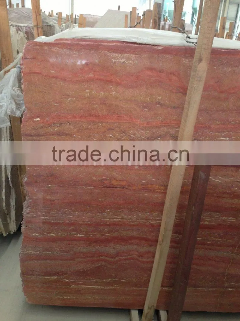 Iran Red Travertine Slab Price