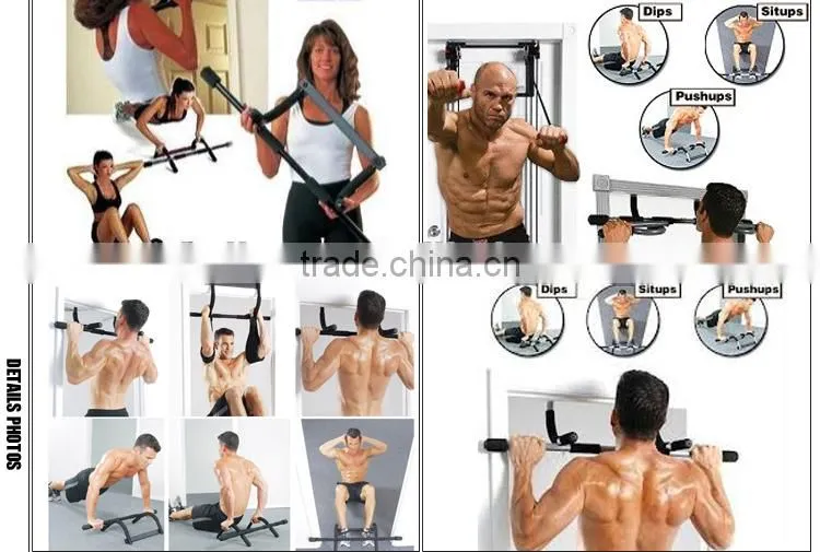 Total Workout Black Coated Door Gym Bar, Horizontal Bar