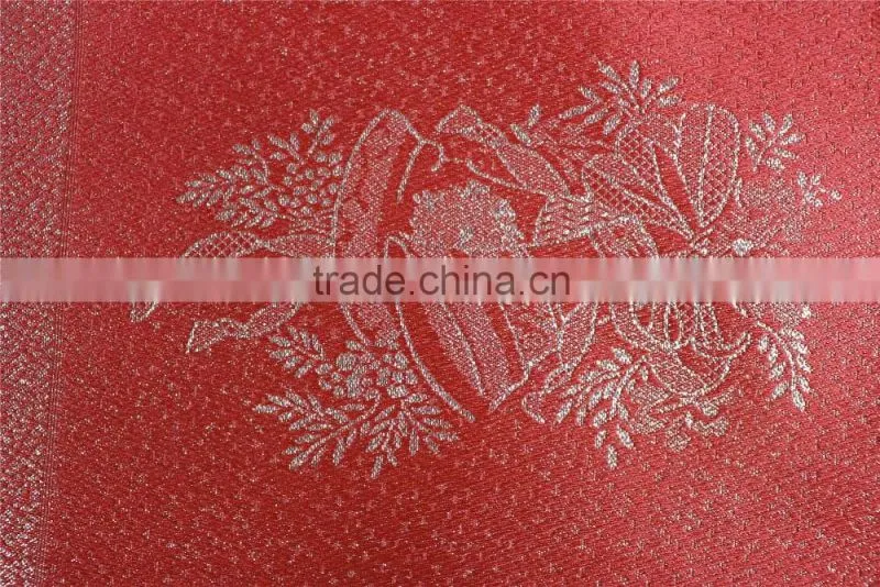 Polyester Elegant Colourful Dinning Design Jacquard Christmas Placemat