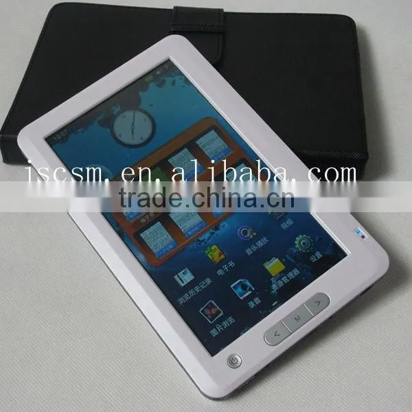 HOT! 7 touch ebook with multifunction and TFT screen 800*480 high resolution 720P video file supported made in china