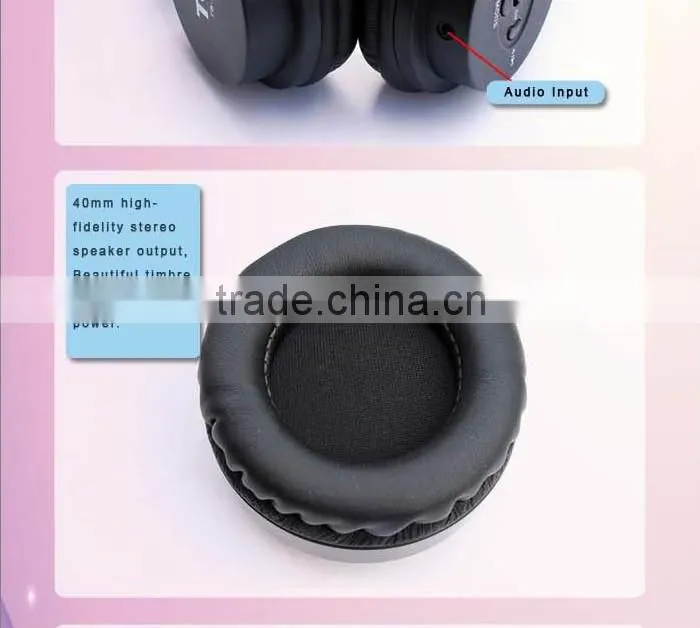 wireless headphone with memory card FM radio headset sports wireless mp3 player