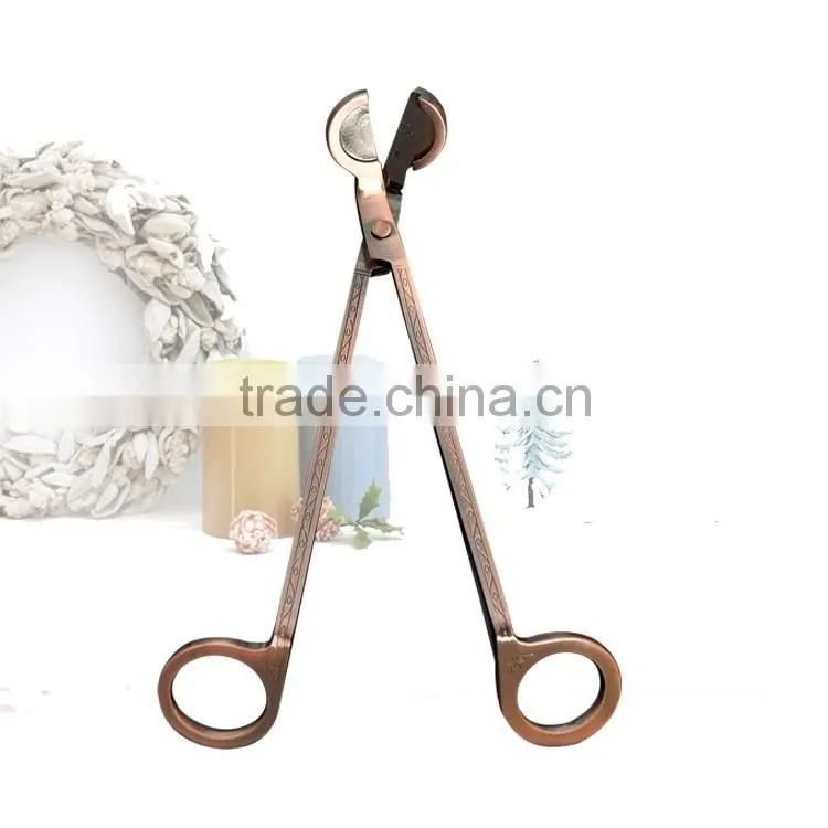 Silver Stainless Steel Candle Wick Trimmer Oil Lamp Scissor Cutter Snuffers