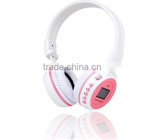 mp3 player wireless headphone n65 with LCD screen headphone for dubai