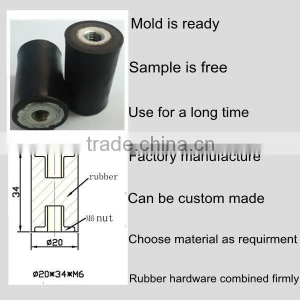 30x20mm M3 M4 M6 M8 EPDM NBR machine anti vibration rubber dampers buffer spring mounts custom rubber mounts