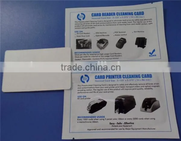 Card Reader Cleaning card with isopropyl alcohol CR80