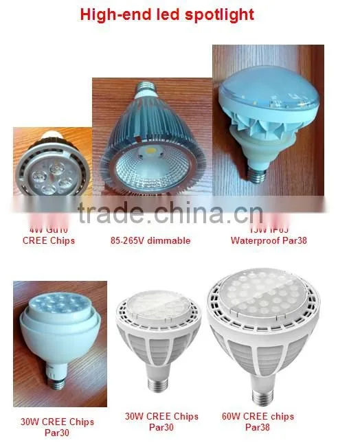 High-end Par30 12W 85-265V Dimmable COB LED Spotlight