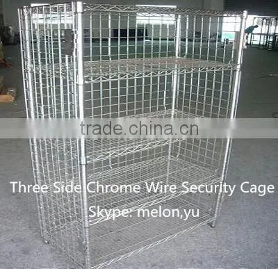 Chrome Security Cage Cart for SMT components