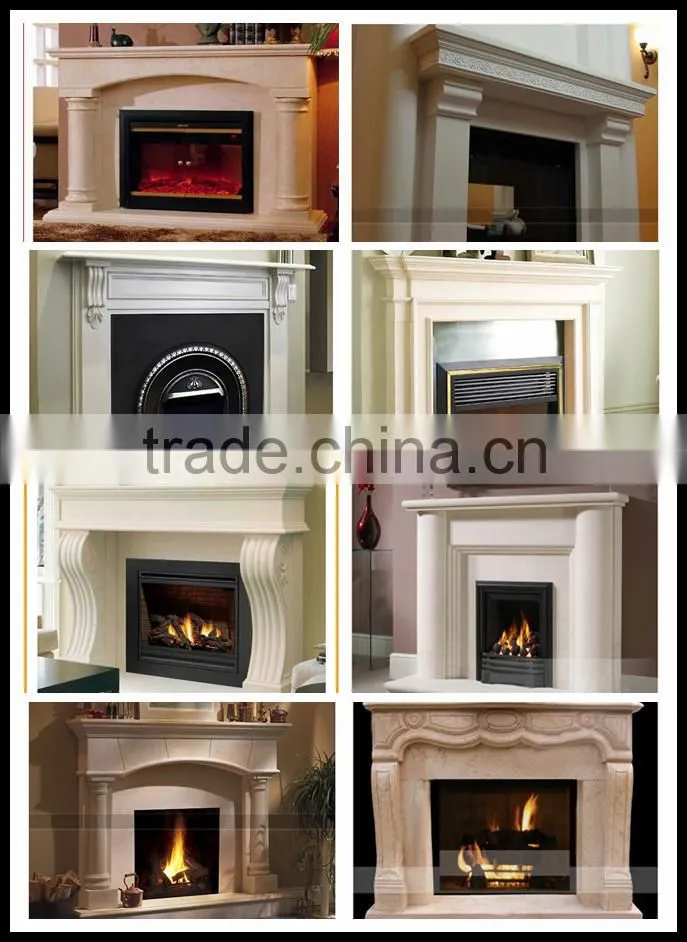 Double Layer Stone Wall Mounted Fireplace