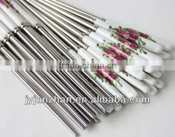 Ceramic chopsticks with SS410 and low price made by Junzhan factory directly