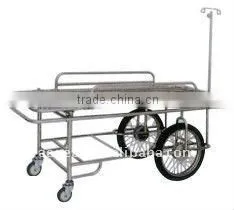 AG-SS031 CE&ISO approved SS easy adjustable hospital stretcher trolley
