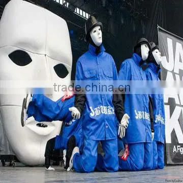 Cheap Wholesale White Green Plastic PVC Dance JabbaWockeeZ Mask for Men