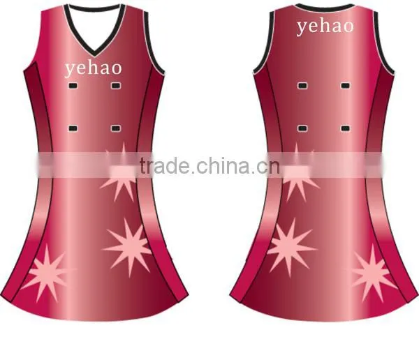 2015 Hot Custom sublimated netball A line dress
