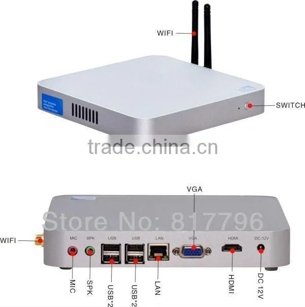 Linux mini server single board computer thin client x-26y c1037u 2G RAM 16G SSD support VGA/HDMI In Stock !big promotion!!!