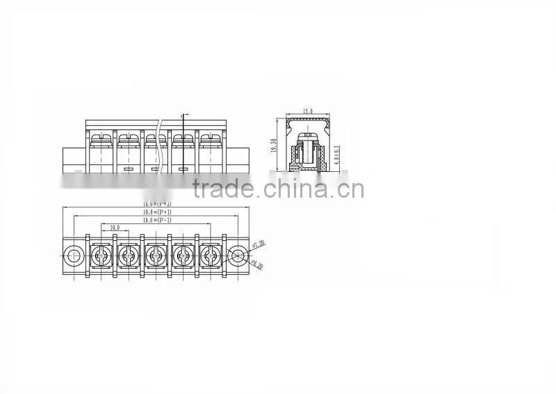 Barrier Terminal Block 10.0 pitch TCE-58SM