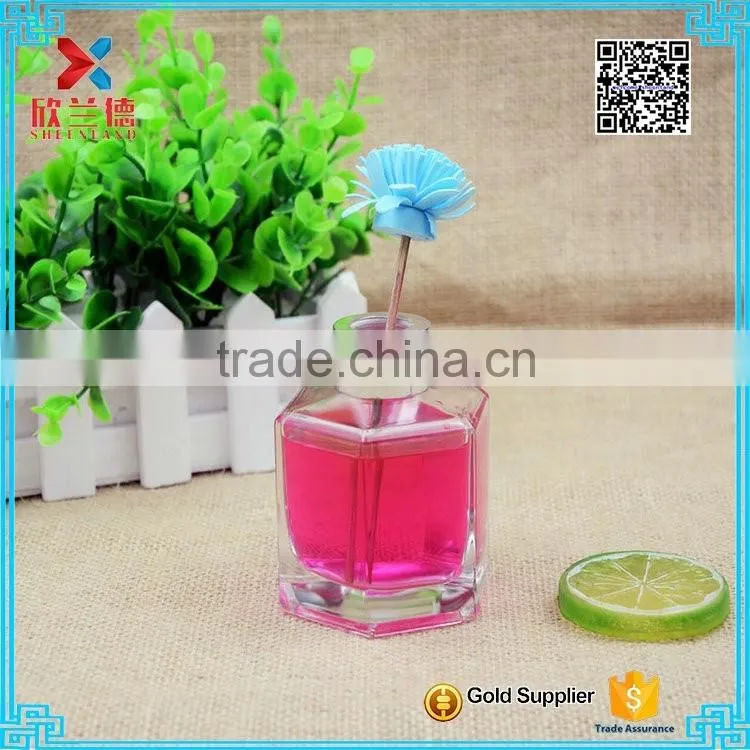 Hot selling 130ml clear glass aroma diffuser bottle with screw cap
