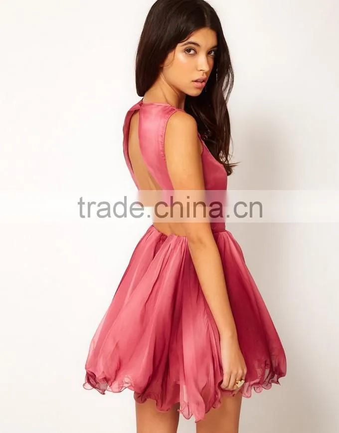 Party Wear High Quality Puffy Back Open Design Princess Dress up