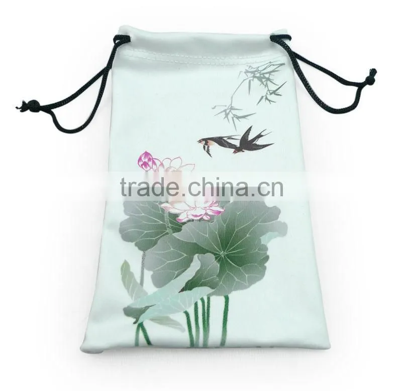 customized green velvet pouch