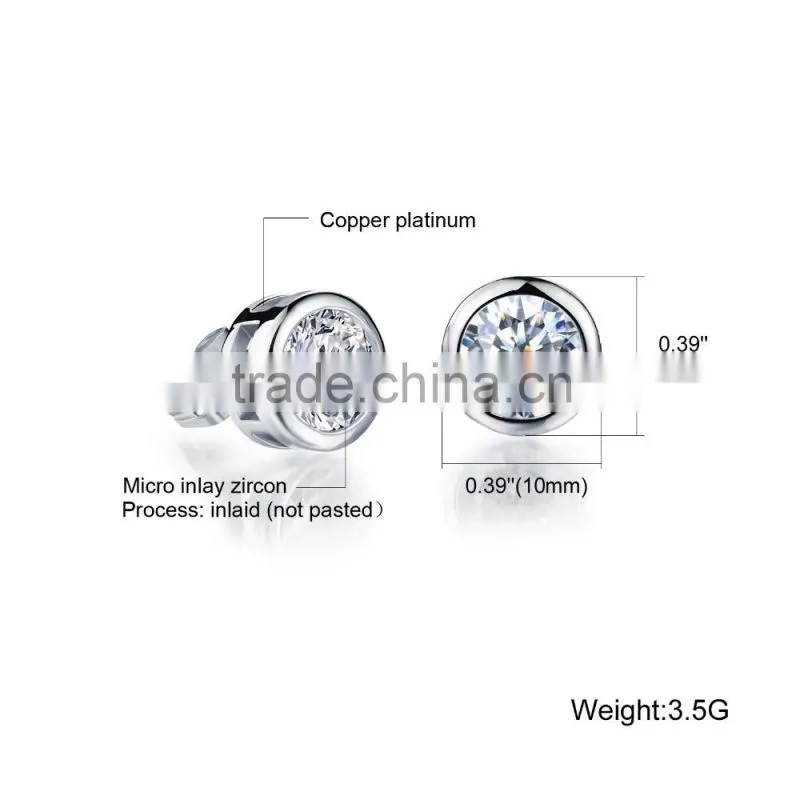 2016 new wholesale fashion jewelry ladies earrings designs clear crystal gold earring