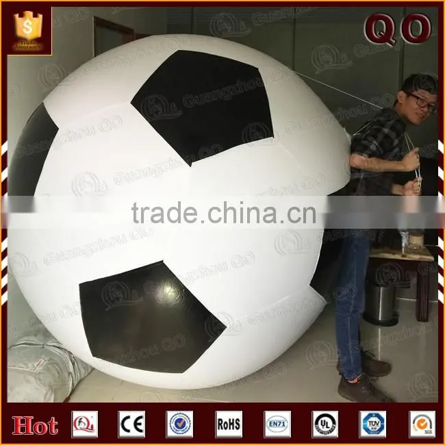 Custom floating advertising inflatable helium soccer ball
