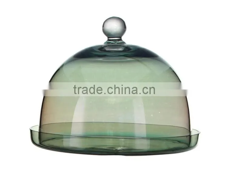 Amber Crystal Cake Dome with base