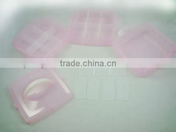 Plastic pretty compartment storage box with handle for outdoor storage box