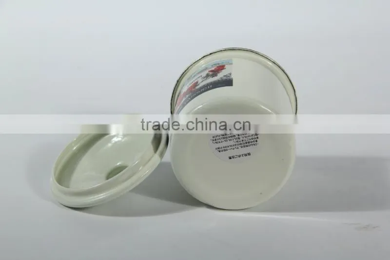 Enamel canister, enamel mug, drinking cup