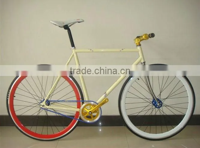 27" steel frame colorful single speed fixed gear bike