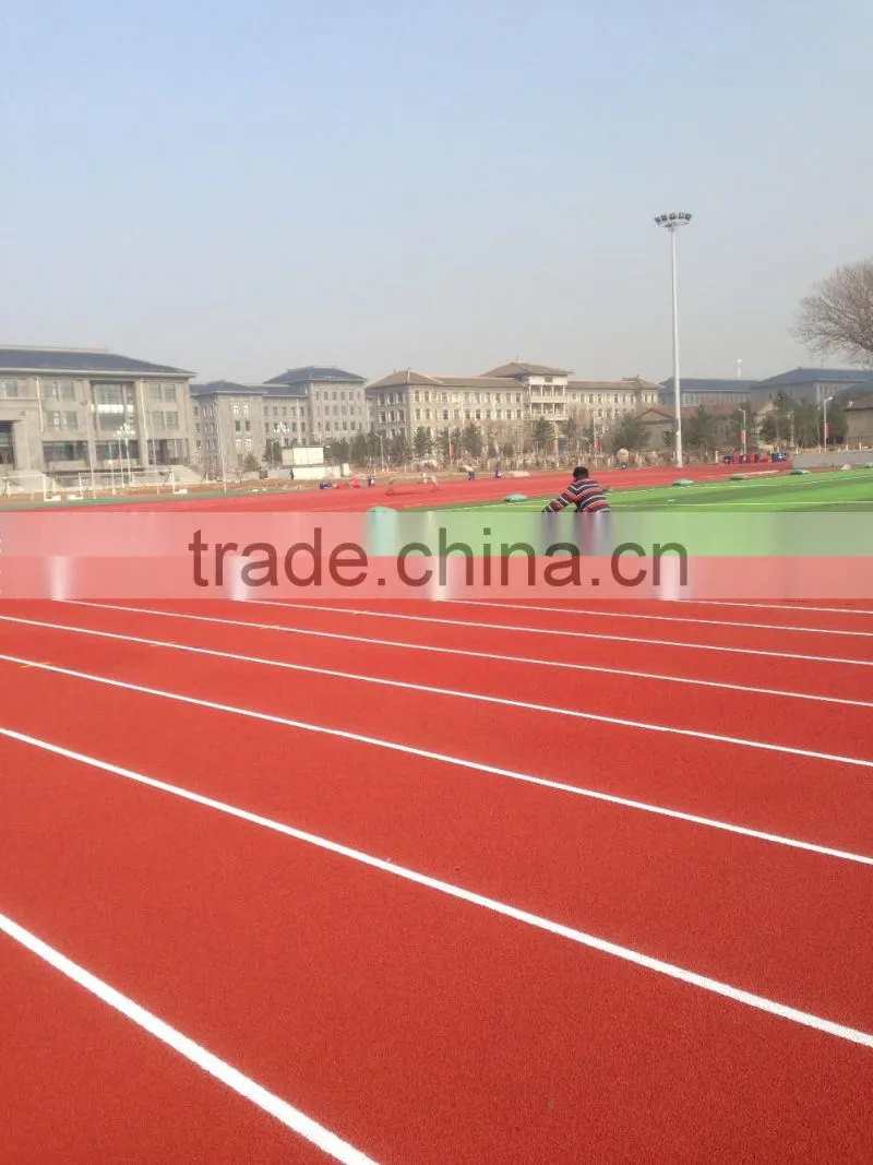 Red or blue color running track ,13mm synthetic rubber running track