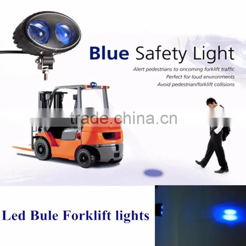 Forklift 10W cre-e Blue LED Safety Light 12V 24V Spot forklift truck Light use on forklifts, lift trucks, industrial equipment