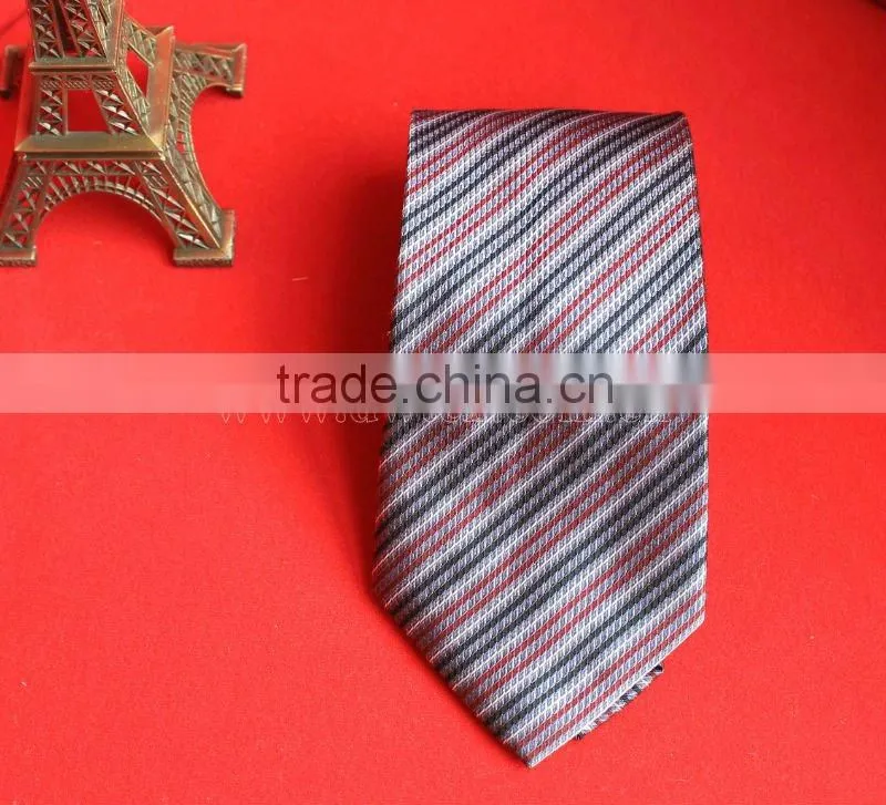 Woven striped silk mens necktie