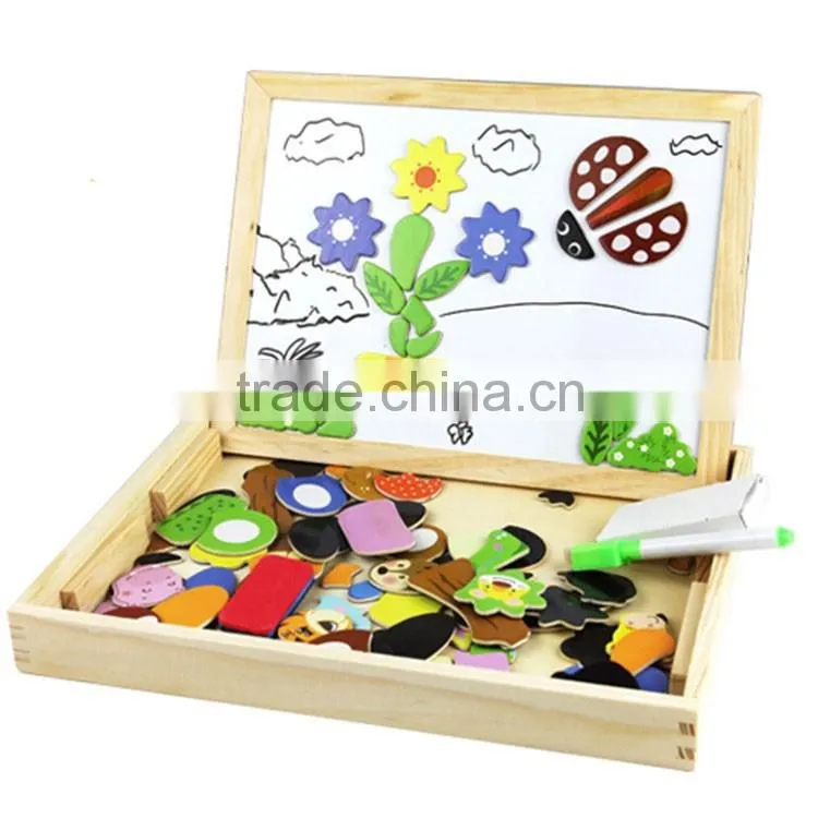 Brain teaser Magnetic Wooden Puzzle for gift