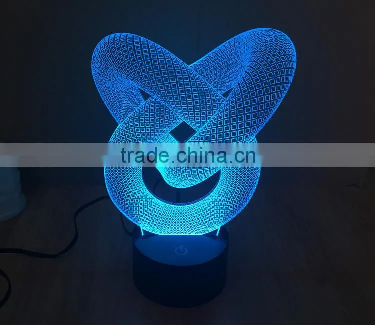Color Changing 3D Twist Knot LED Night Lamp