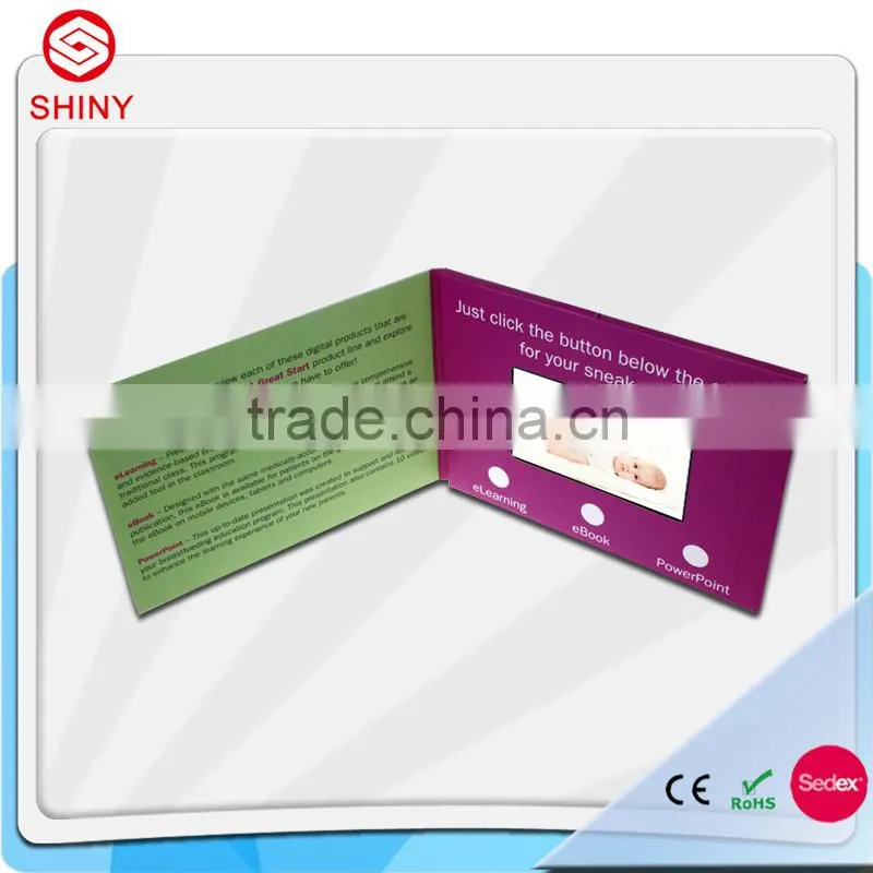4.3inch ,5inch ,7inch newest lcd video greeting card for invitation,business gift.
