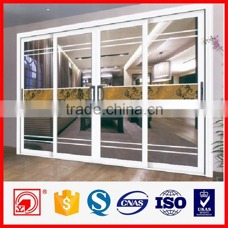 China supplier soundproof double glass aluminum sliding door