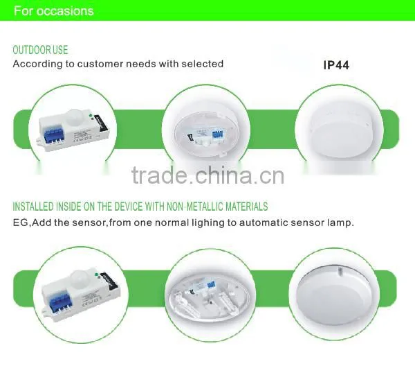 SK609 Hot sale microwave motion sensor ,110-130VAC,220-240VAC motion sensor light switch