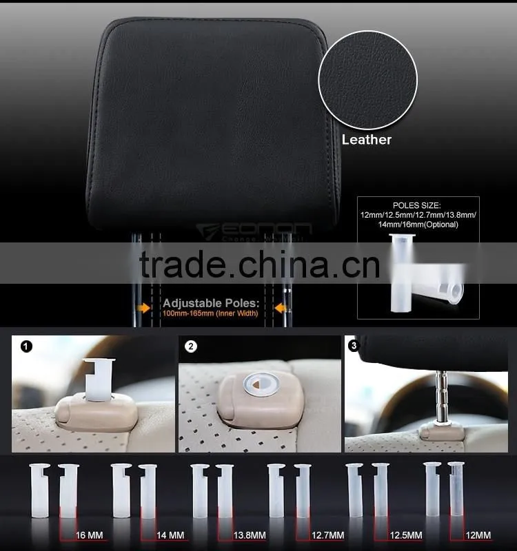 EONON L0290 7" HD Car Headrest Monitor with Built in DVD (Black Color)