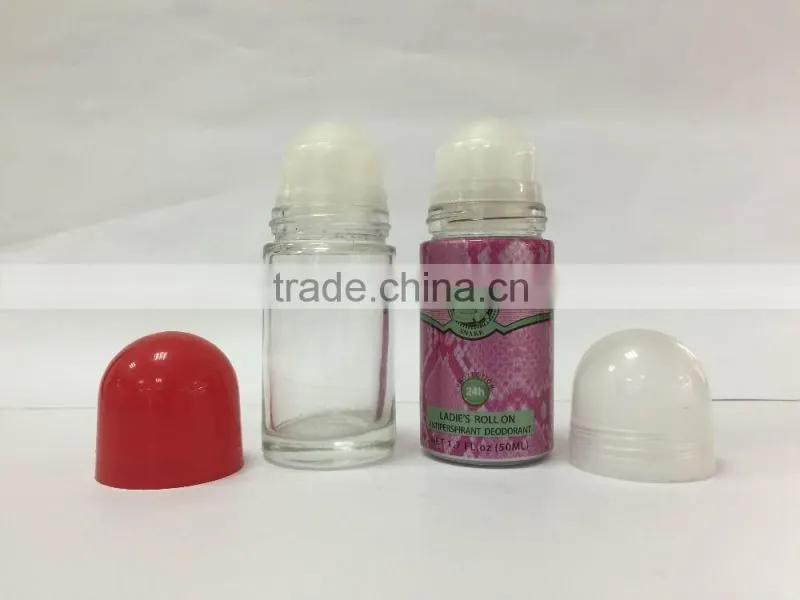 30ML & 50ML Cylindrical FEMME roll-on glass bottle