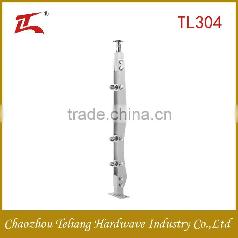 teliang stainless steel railing pillar fitting,interior glass railing