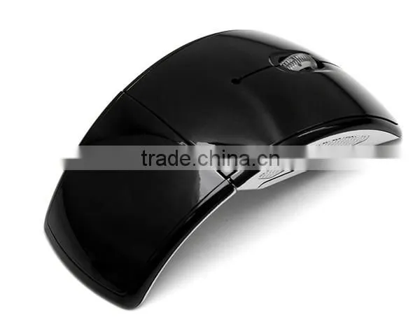 2.4Ghz Foldable Computer Black Wireless Mouse