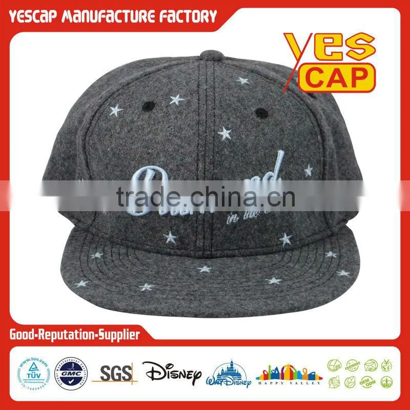 New Custom Embroidered flat brim snapback Cap