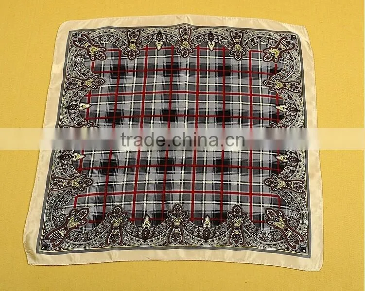 Luxury 100% silk square scarves for men