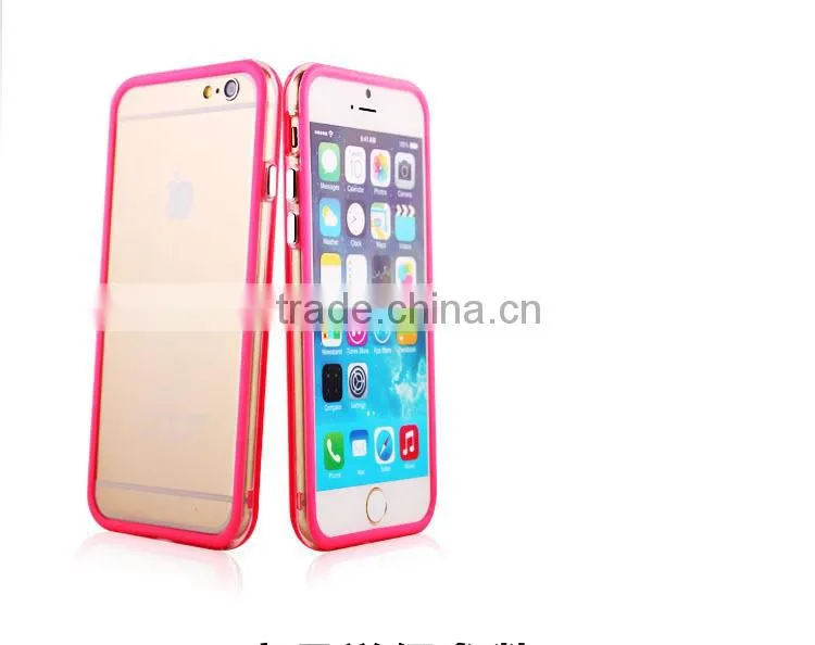 The latest for iphone6 6 plus intermediate transparent shell border protection using TPU + PC materia mobile phone for case